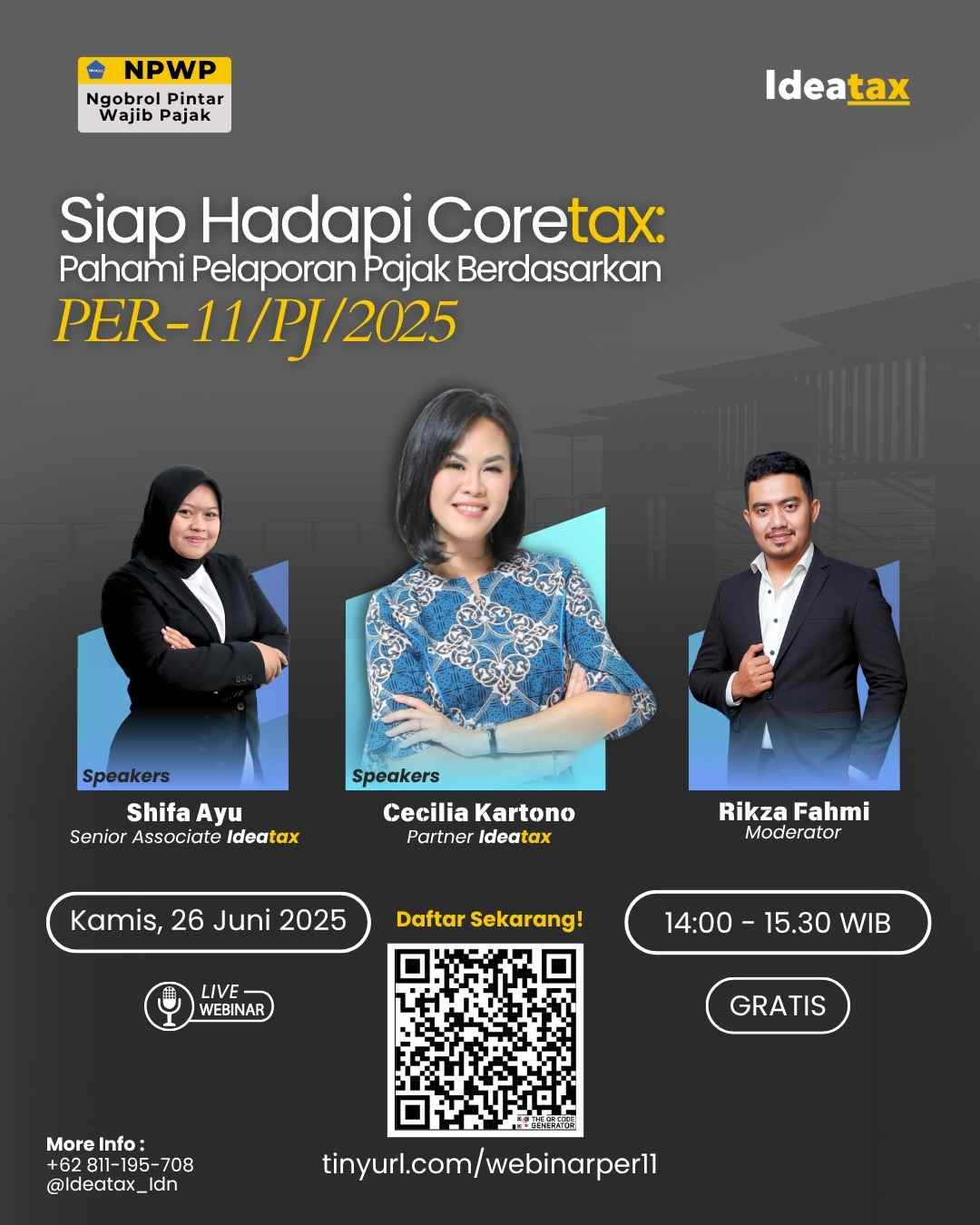 Webinar Understanding Tax Reporting Based on PER-11/PJ/2025