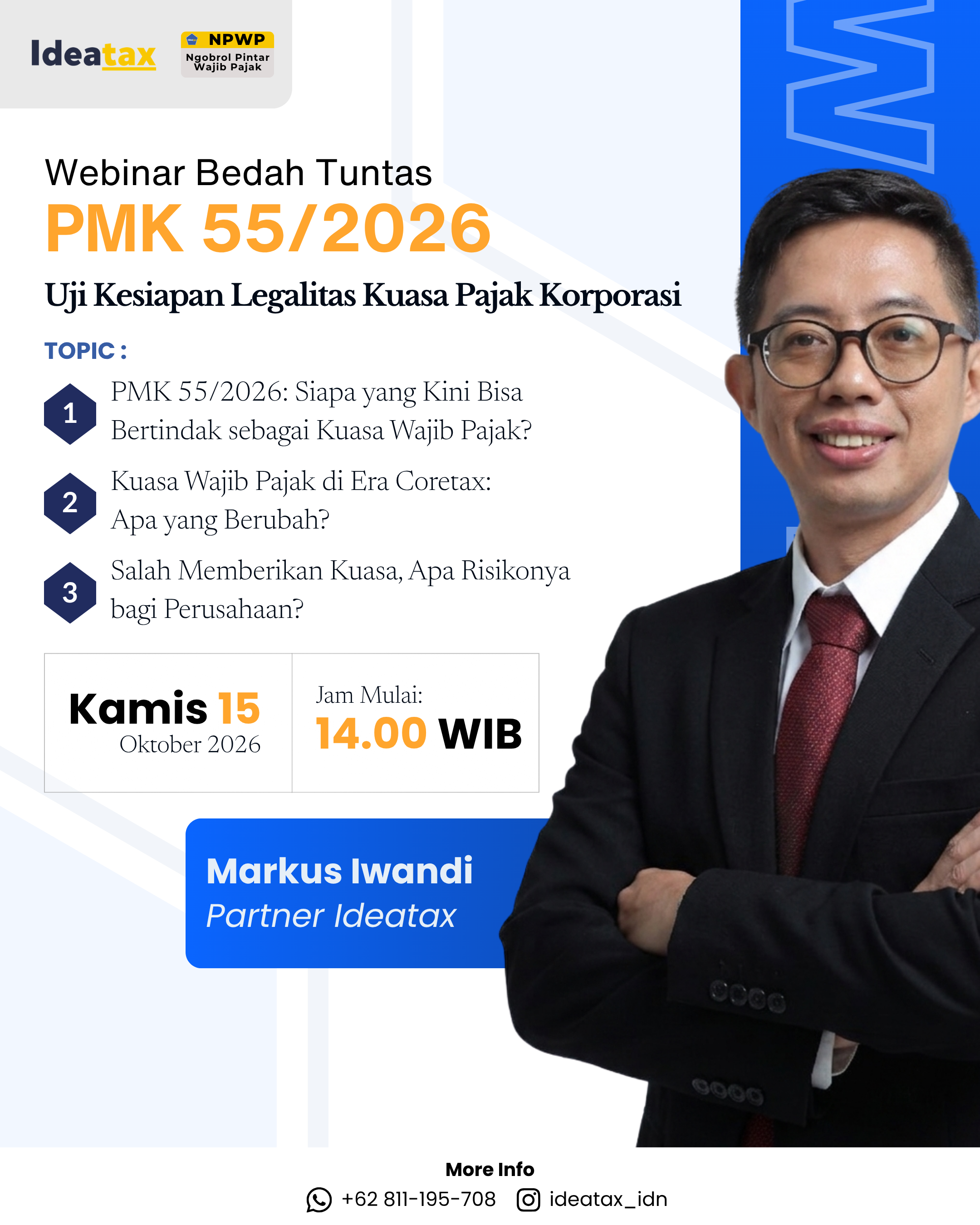In-Depth Webinar on PMK 55/2026: Assessing Corporate Tax Representative Authorization Compliance